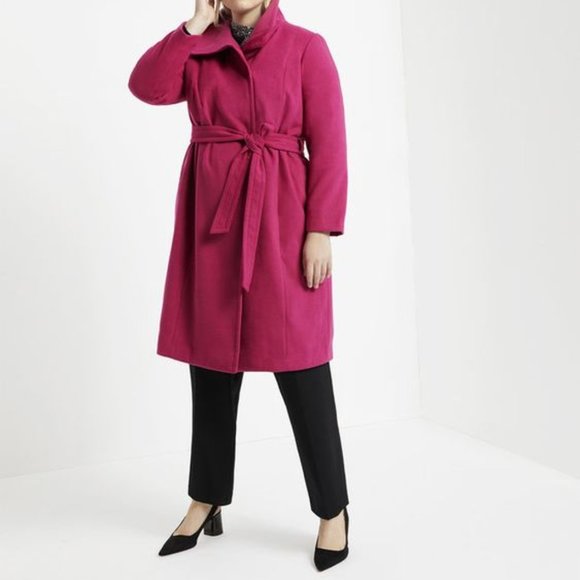Eloquii Funnel Neck Coat - Picture 1 of 2